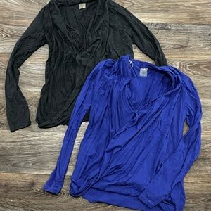 Lot of 2 CALIA wrap long sleeve tops shirts sz M EUC
